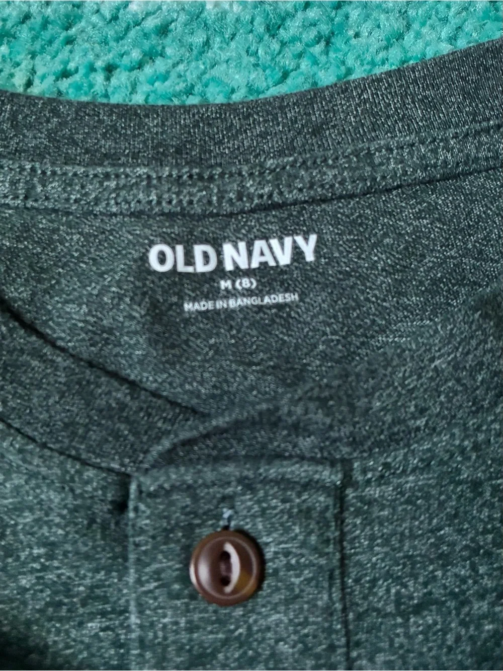 Old Navy Softest Long-Sleeve Henley T-Shirt (Forest Green) Size 8